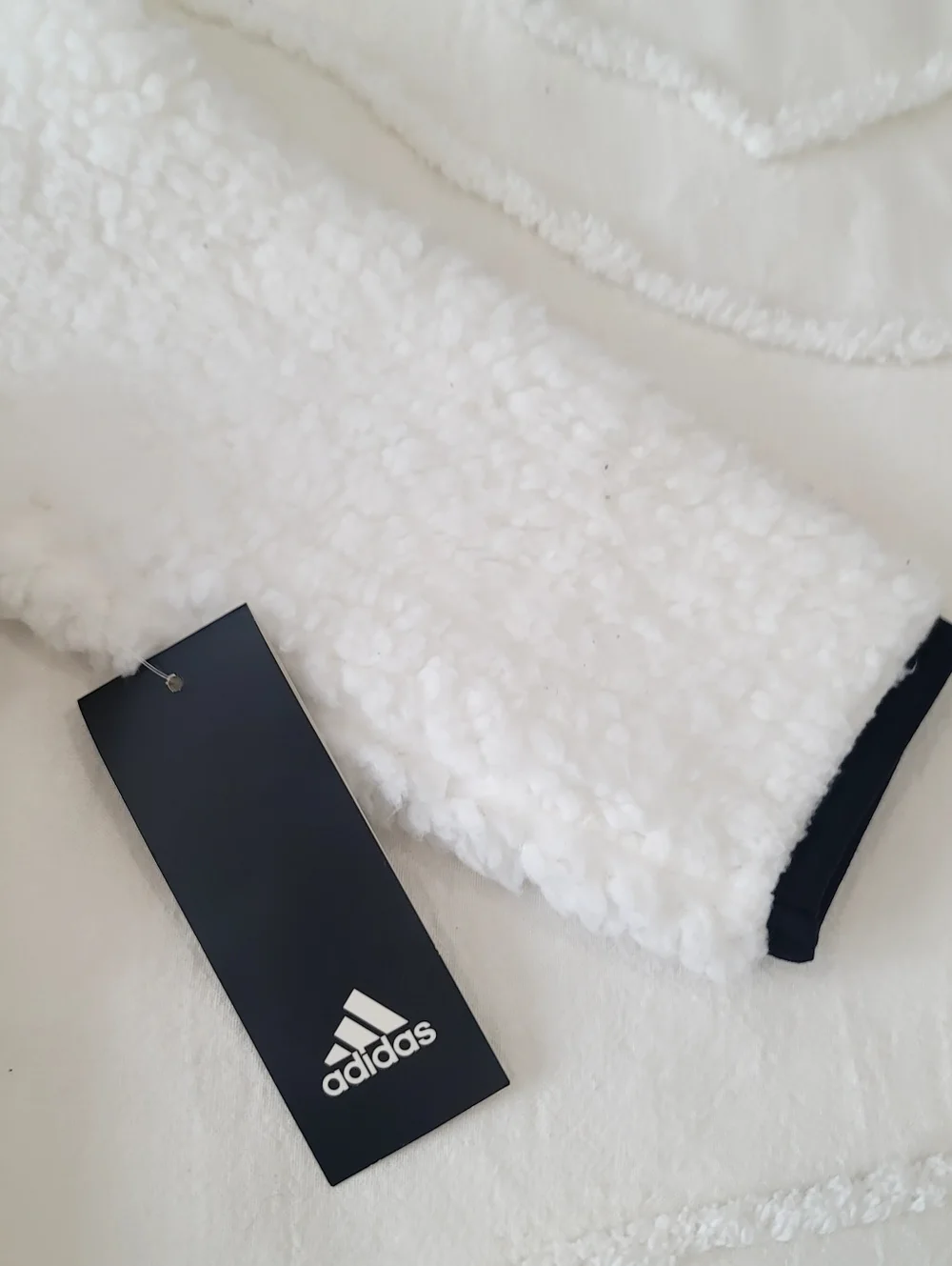 NWT Unisex Adidas Toddler Plush Sherpa Fleece Hooded Romper Jumpsuit 18M - Picture 4 of 13